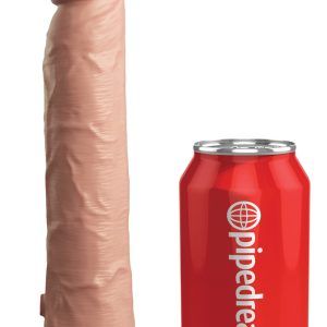 9â Vibrating + Dual Density Silicone Cock with Remote